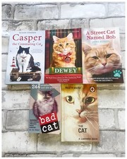 Cat Lover Books Dewey Casper Street Cat Bob Bad Cats and The Cat Good Condition