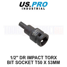 US PRO INDUSTRIAL 1/2" DR Impact Torx Bit Socket T50 X 53MM 3313