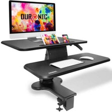 Duronic Sit-Stand Desk DM05D13 | Height Adjustable Office Workstation | 64x44cm 