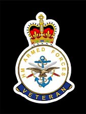 External BRITISH VETERANS CAR Window VINYL STICKER Large 150mm Army Navy RAF