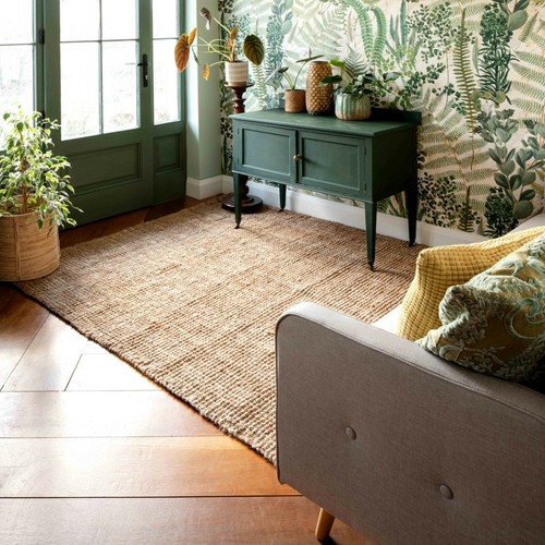 Natural jute rugs - natural, large