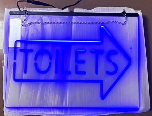 Led neon effect toilets - led,