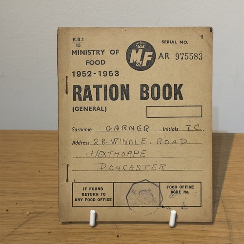 Ministry food ration book - ministry,