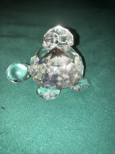 Vintage art glass turtle - glass,