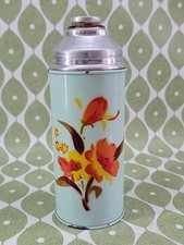 Unusual Vintage Retro Vacuum Drinks Flask Floral Camping