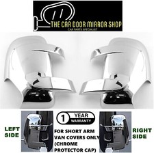 Fits Renault Master 2011-2024 Pair Short Arm Wing Mirror Cover Protector Chrome