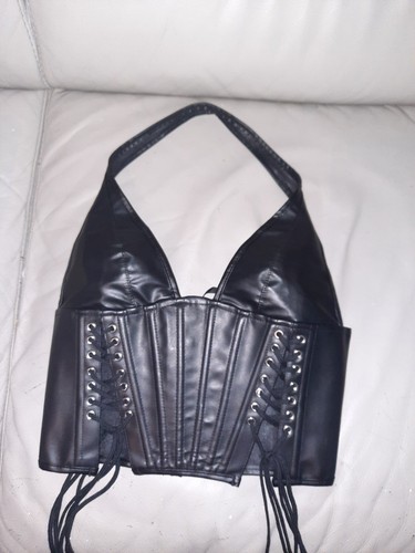 Ladies black corset top size - ladies,