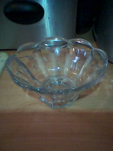 Pressed glass fruit bowl - fruit,