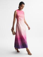 Leo Lin Dress Cleo Ombre Coral