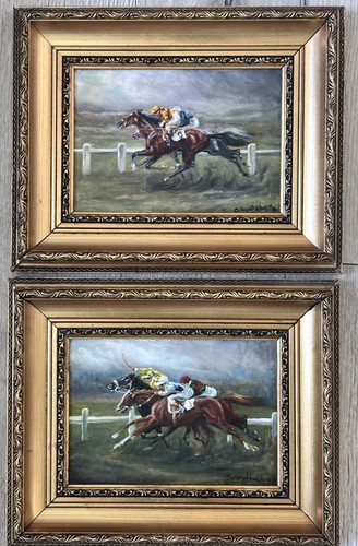Pair horse racing - of,