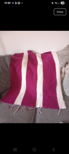 Large burgundy and - and, wool