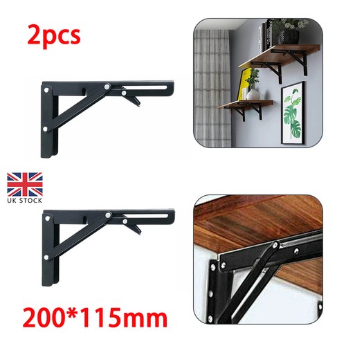 Folding shelf brackets - 2x,