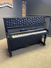 Yamaha bespoke designer U1 Basalt blue upright piano  Stool - VIDEO - warranty