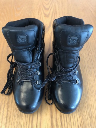 Mens black leather campri