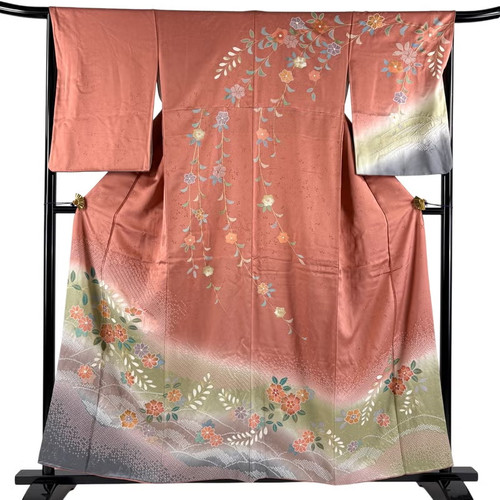Vintage japanese silk kimono - vintage,