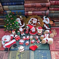 Joblot 20 vintage kitsch santa various items hanging tree Christmas decorations