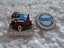Job lot of 2 vintage car rallies of France metal lapel pins