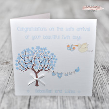 Personalised New Baby Twins