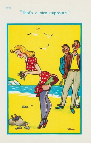 Vintage saucy seaside postcard - saucy,