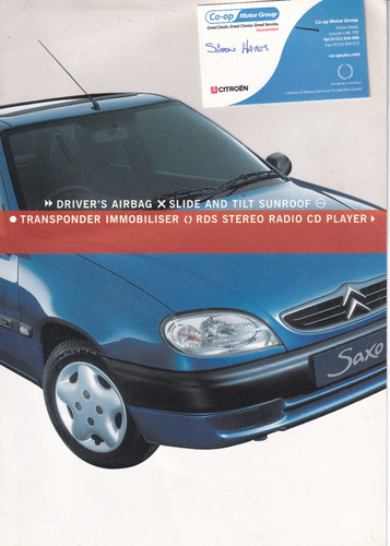 Original citroen saxo speccing - original,