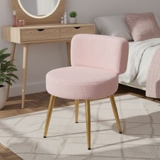 Lounge Chair Teddy Plush Small Stool Dressing Chairs Upholstered Fireside Sofa 