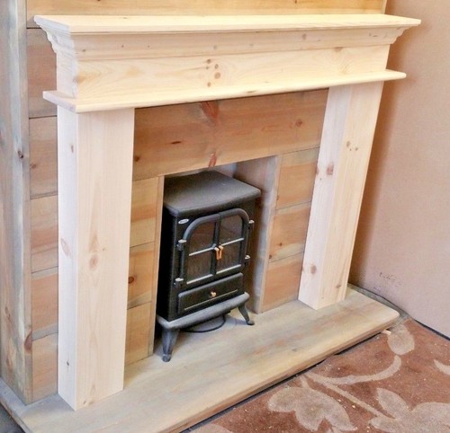 Pine chunky fire - fire, surround