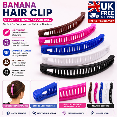 Hair large banana - banana, clip
