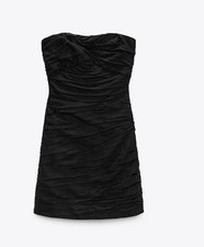 Zara Black Linen Blend Draped