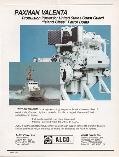 Paxman valenta coast guard - paxman, us