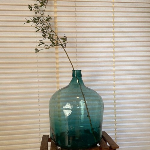 Antique demijohn glass - demijohn,