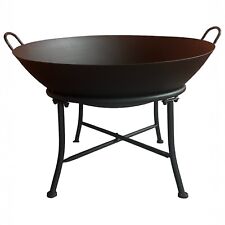 70cm Black Kadai Firepit Bowl – Outdoor Garden Fire Pit – Durable & Stylish