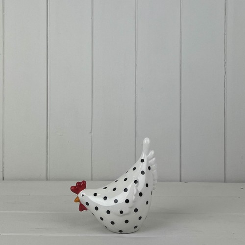 Black ceramic speckled chicken - black,