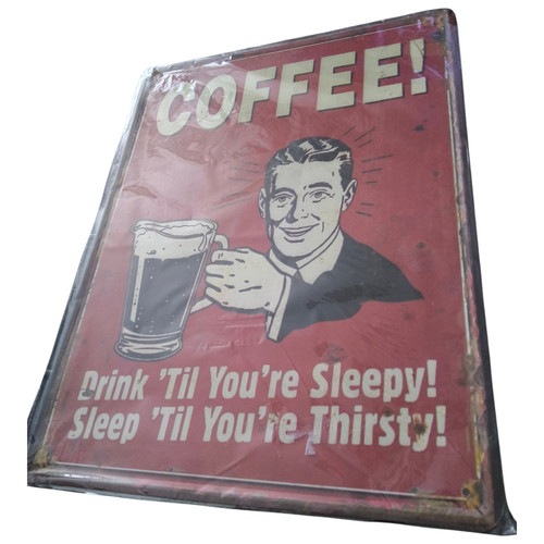Coffee tin sign - coffee, cave