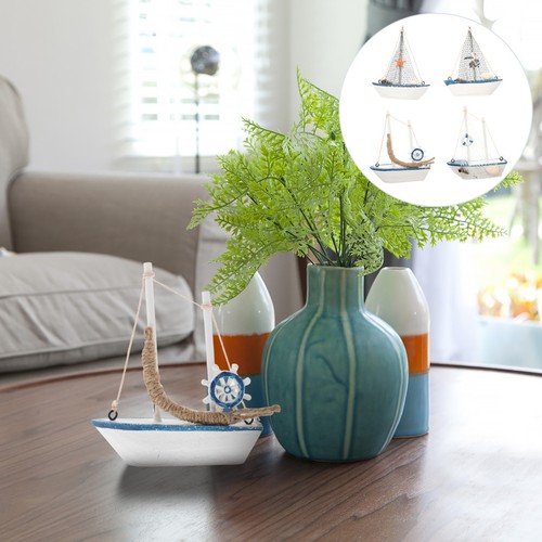 4pcs small sailboat model - 4pcs,