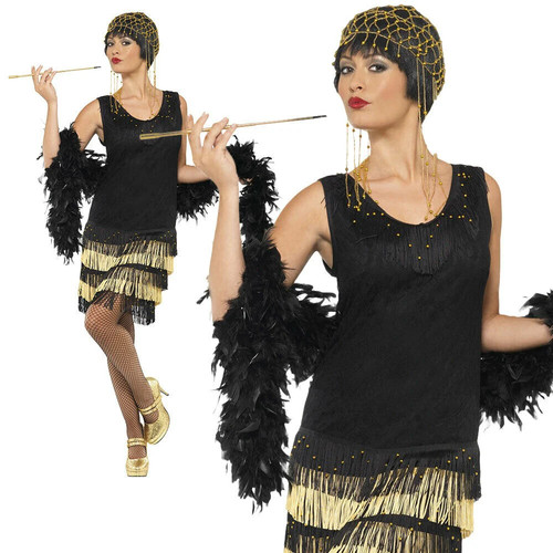 Adult fringed flapper costume - fringed,