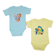 BABY BOYS GIRLS UNISEX BODYSUITS 2-3 PACK BODYSUITS %100 NATURAL COTTON SLEEVES