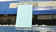 TRIANG HORNBY PULLMAN X10 CAPITAL OO GAUGE TRAIN COACH TRANSFERS DECAL SPARES
