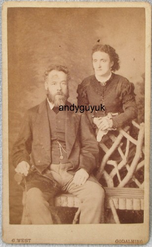 Cdv godalming lady man by - godalming, &