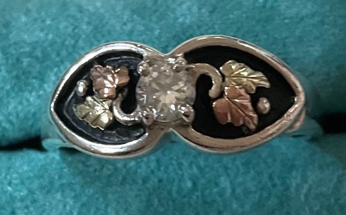 Black hills silver ring 3mm - black,