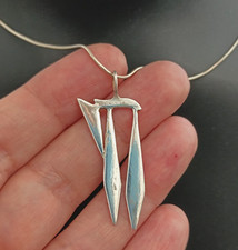 Modernist Chai Pendant Silver