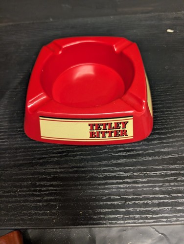Vintage red plastic ashtray