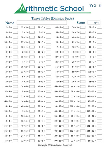 Times tables worksheets - tables,