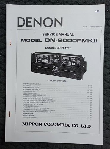 Denon 2000fmkii double cd - dn-2000fmkii,