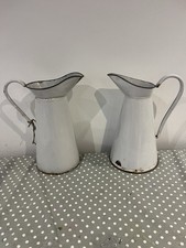 X2 Vintage enamel jugs