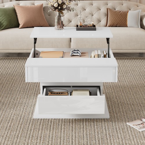 White lift top centre table - centre,