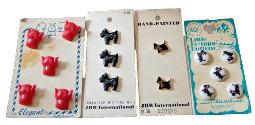 Lot vtg scottie terrier dog - lot,