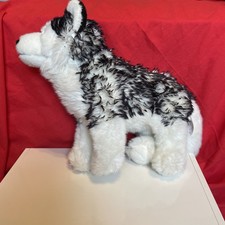 Smyths Toys Grey Cream Husky Wolf Dog Puppy Fluffy Soft Plush Toy 