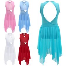 Kids Girls Skirt Waltz Ballerina Ballet Dancewear Cha Cha Dance Dress Jazz Show