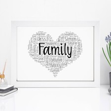 Personalised Our Family Heart