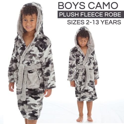 Kids boys hooded bathrobe - hooded,